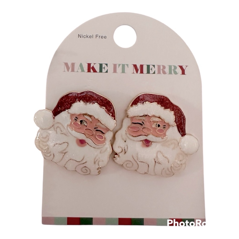 NWT Santa Earrings